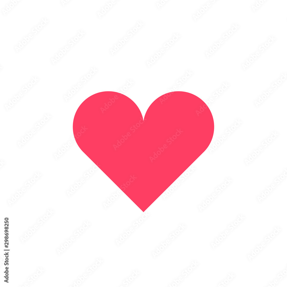 Heart icons vector shape on white