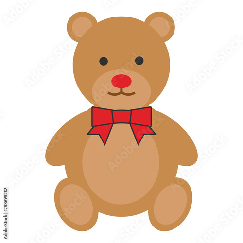 Teddy icon isolated on white background. Vector illustration.