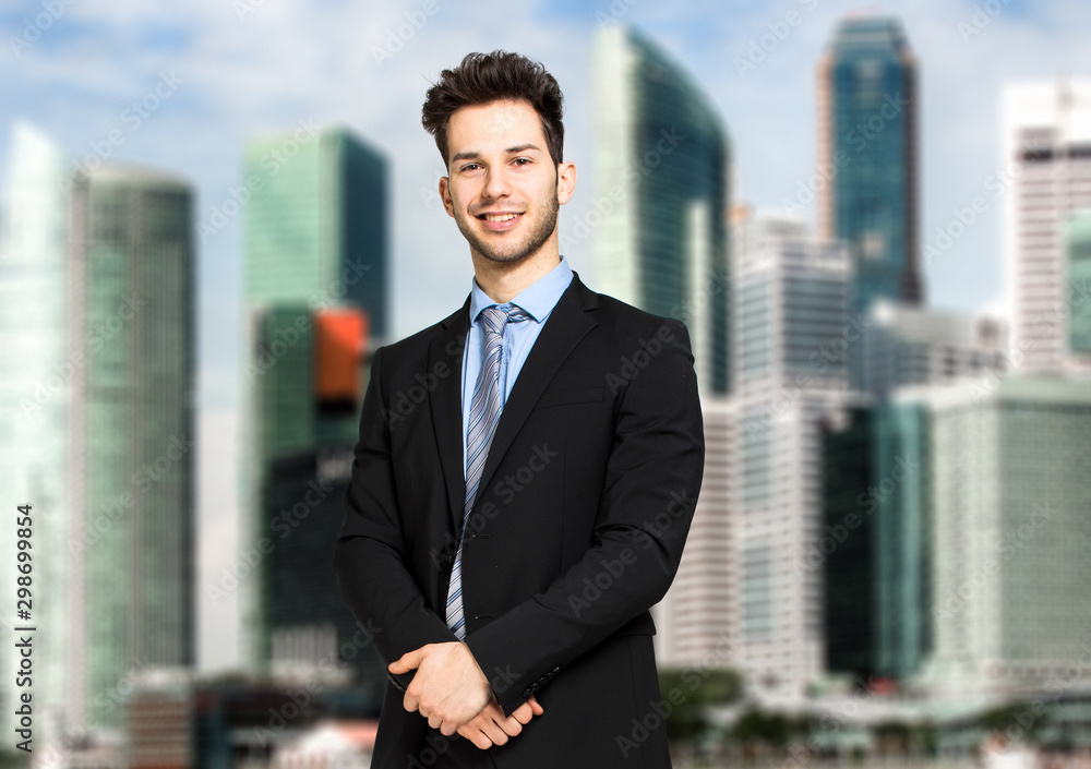 Handsome businessman outdoor Handsome businessman outdoor