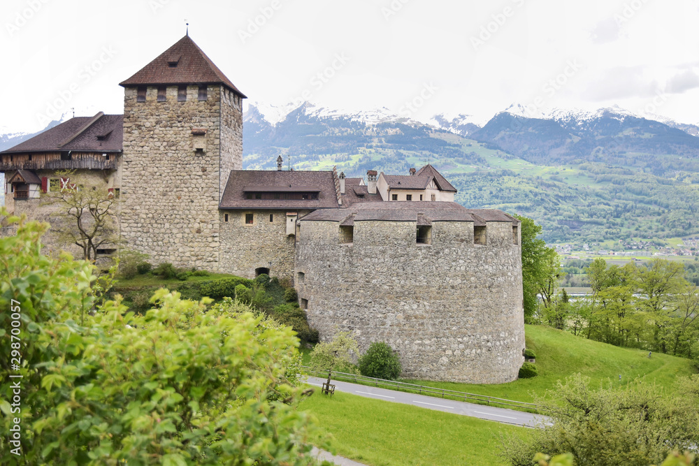 Vaduz, Liechtenstein - May 2019. Liechtenstein - Gutenberg Castle. Royal castle in Vaduz, Liechtenstein. official residence of the Prince of Liechtenstein. Vaduz Castle and Burg Gutemberg Vaduz, Liechtenstein - May 2019. Liechtenstein - Gutenberg Castle. Royal castle in Vaduz, Liechtenstein. official residence of the Prince of Liechtenstein. Vaduz Castle and Burg Gutemberg