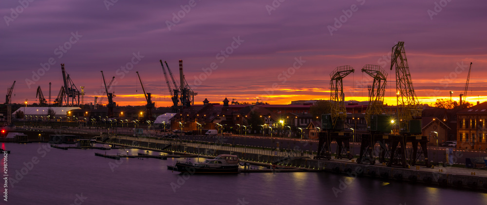 Old port cranes in Szczecin