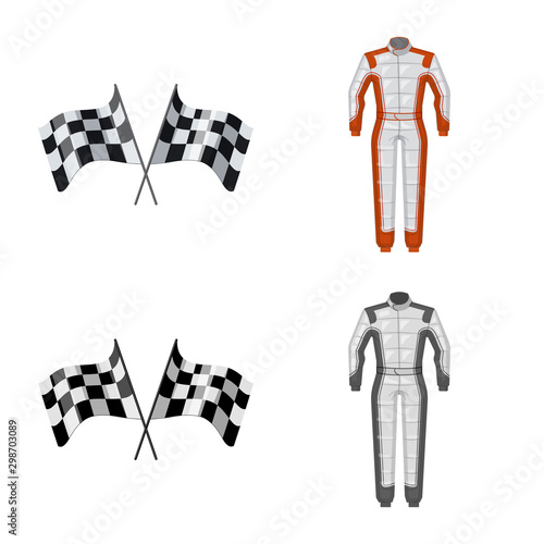 Vector design of car and rally logo. Collection of car and race stock symbol for web.