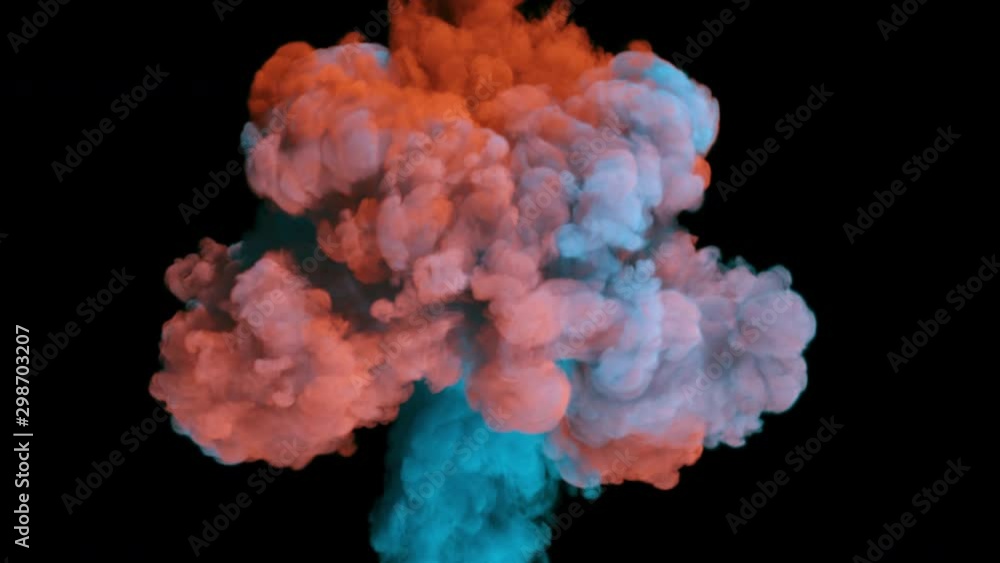 Collision of colored smoke.l. The collapse of smoke in slow motion on a black background. Collision of colored smoke.l. The collapse of smoke in slow motion on a black background.