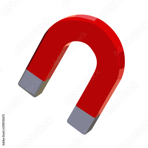 magnet realistic vector illustration isolated