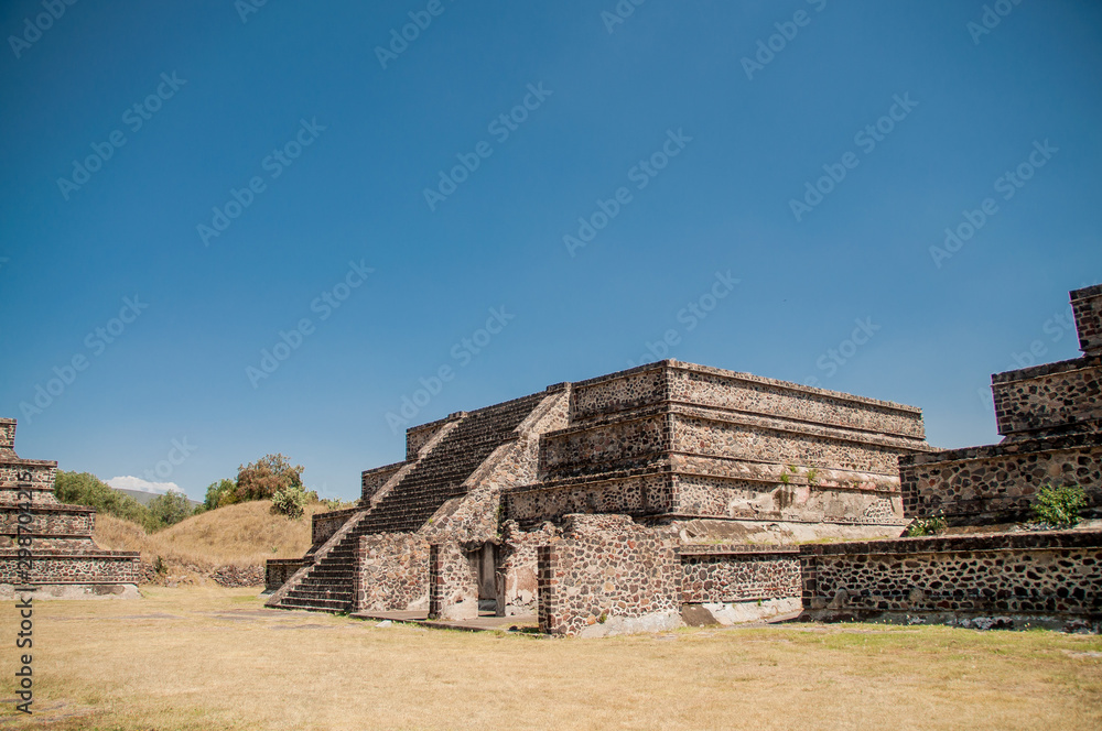 Teotihuacan Pyramids on Sunny Day
