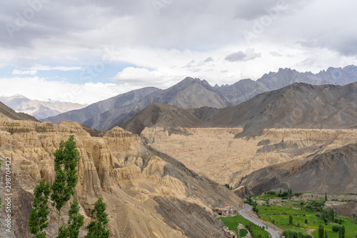 Shockingly desolate Moonland landscape at Lamayuru, in Ladakh, India