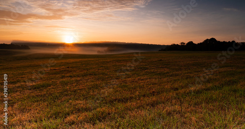 North Carolina field at sunrise