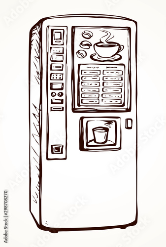 Coffee maker. Vector drawing