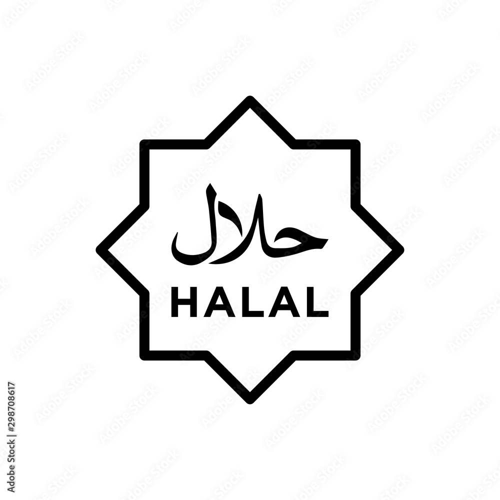Halal signage icon Halal signage icon