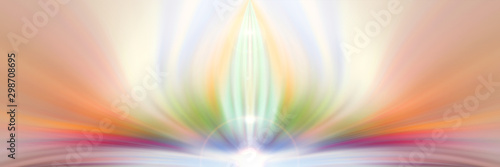 Slika na platnu Abstract futuristic multi color energy flower. Color background.