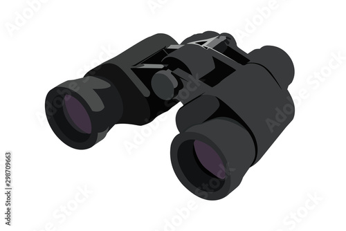 binoculars realistic vector illustration isolated