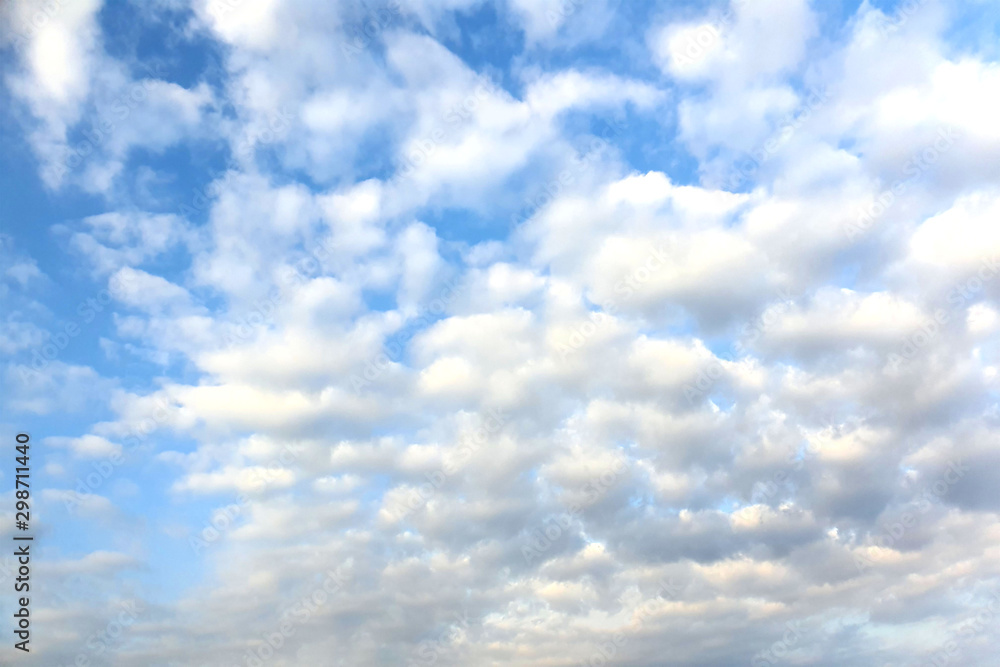 Obraz premium clouds sky, blue background. cloud blue sky and sun.