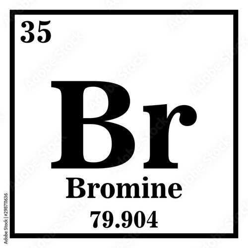 Bromine Periodic Table of the Elements Vector illustration eps 10