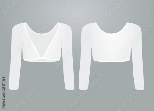 Woman white bolero. vector illustration