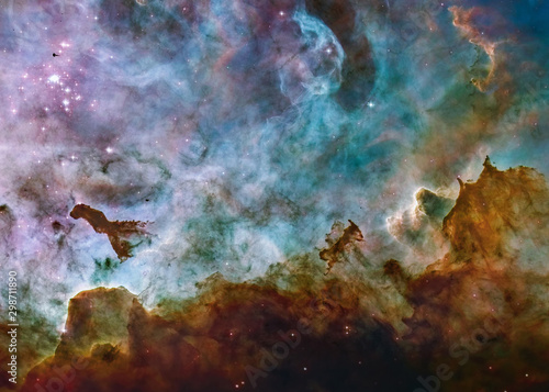Fototapeta Naklejka Na Ścianę i Meble -  Carina Nebula star birth. Science fiction wallpaper. Elements of this image were furnished by NASA.