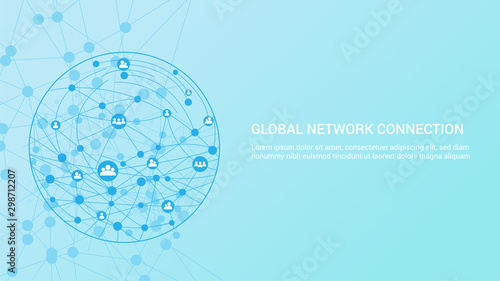 Global communication network concept