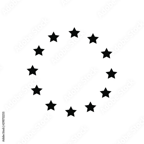 European union star icon. Isolated vector illustration.
