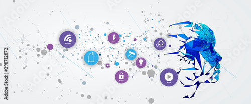 Conceptual technology illustration of artificial intelligence