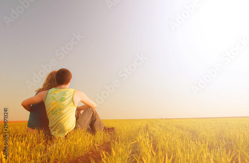 guy and girl in the field