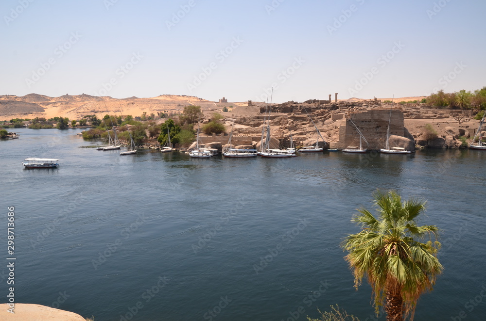 ÎLE ELEPHANTINE RUINE DU TEMPLE DE SATET ASSOUAN EGYPTE