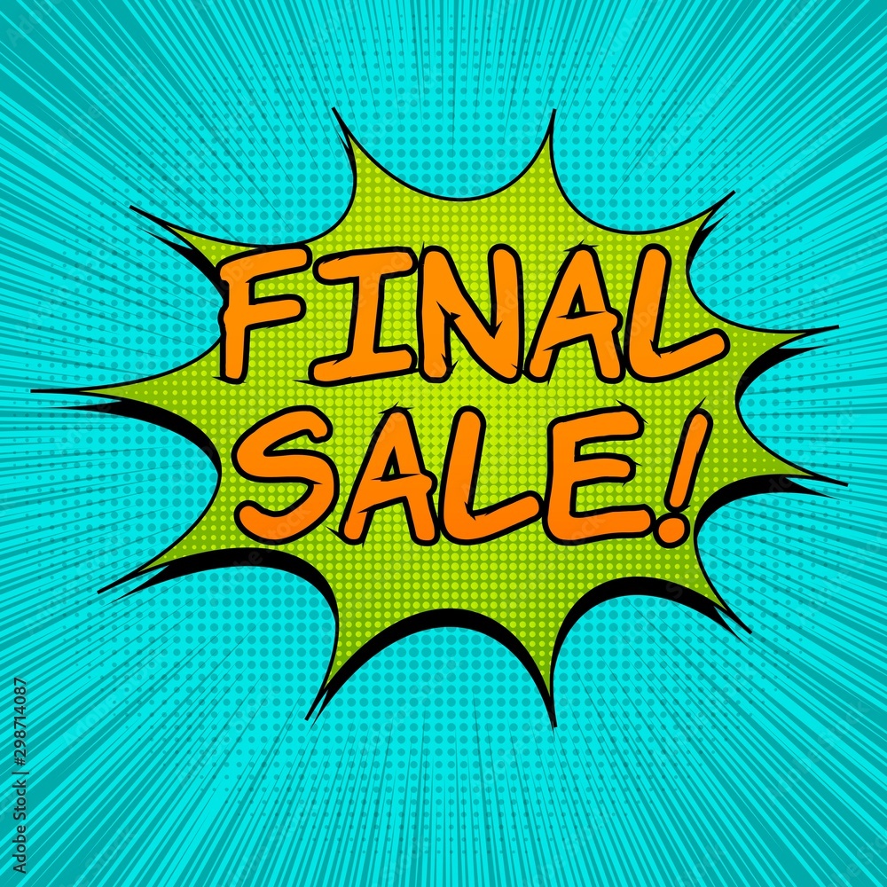 Fototapeta premium Comic advertising colorful template