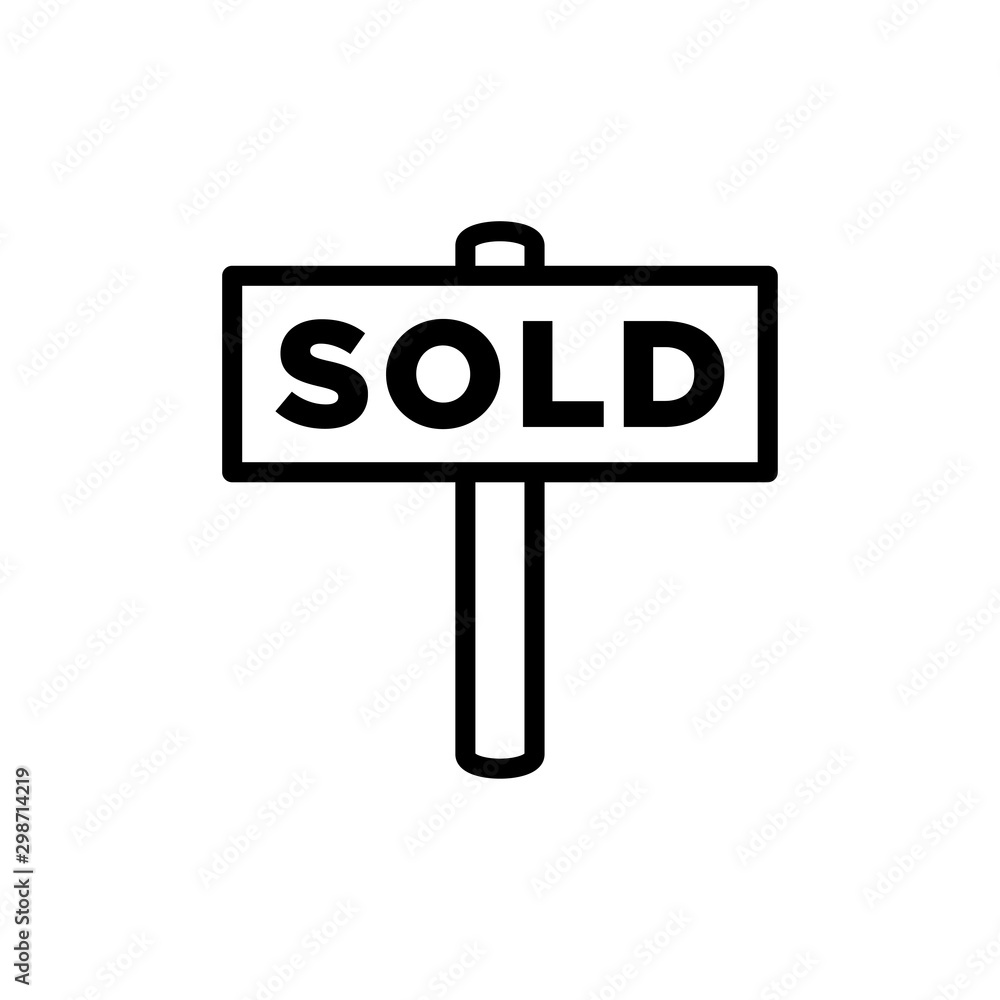 Sold signage icon Sold signage icon