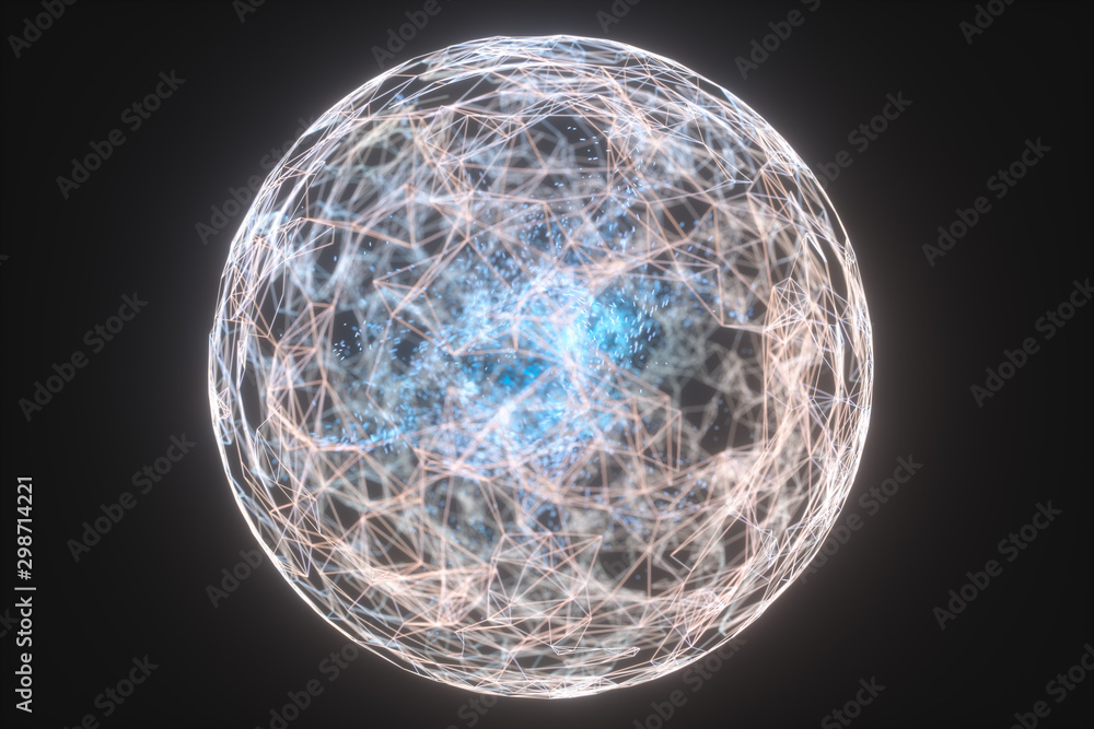 Glowing lines and creative geometries, 3d rendering. Glowing lines and creative geometries, 3d rendering.