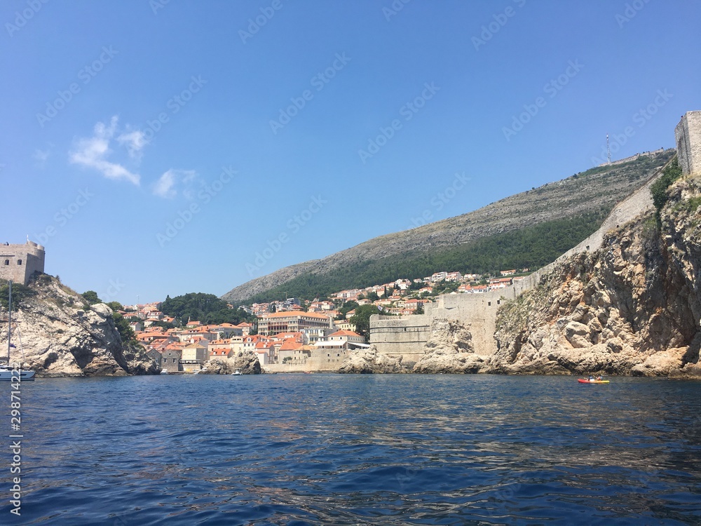 Dubrovnik Old town from water, Croatia
