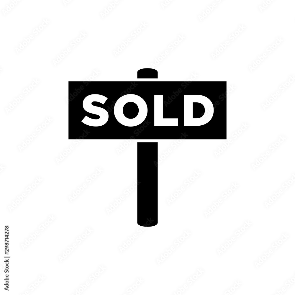 Sold signage icon Sold signage icon