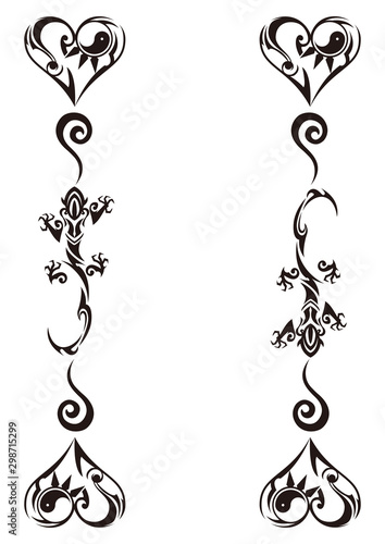 トライバル。 サラマンダーのタトゥー。 リザードのステッカーデザイン。