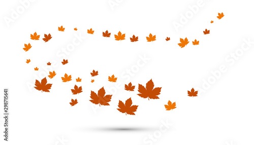 autunno, foglie, folata di vento