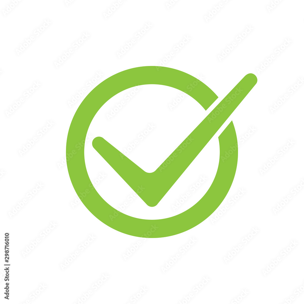 Check mark vector icon, approved ok symbol Check mark vector icon, approved ok symbol