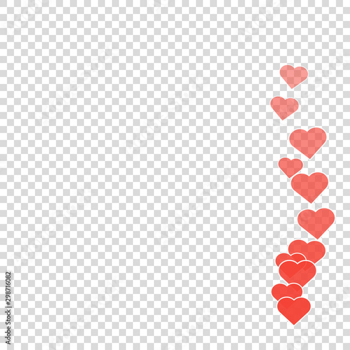 Social media likes heart for marketing design