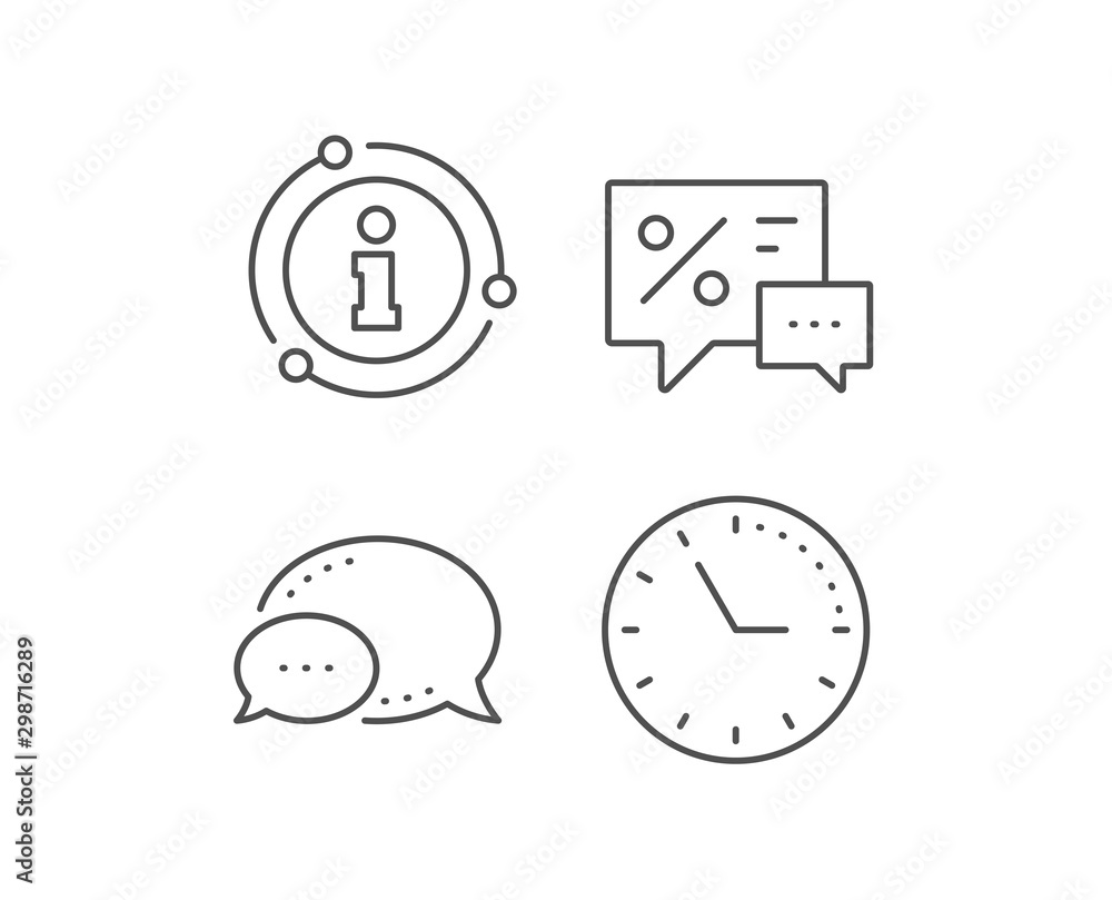 Shopping speech bubble line icon. Chat bubble, info sign elements. Special offer chat sign. Sale with Discounts symbol. Linear discounts outline icon. Information bubble. Vector Shopping speech bubble line icon. Chat bubble, info sign elements. Special offer chat sign. Sale with Discounts symbol. Linear discounts outline icon. Information bubble. Vector