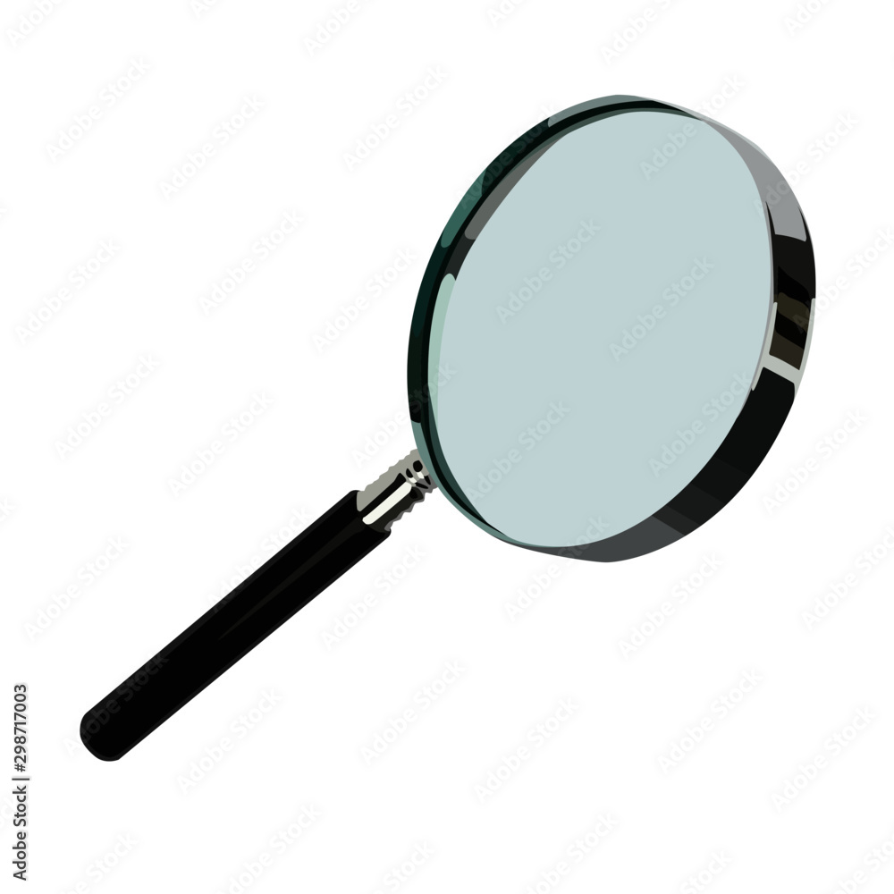 Fototapeta premium magnifying glass realistic vector illustration isolated