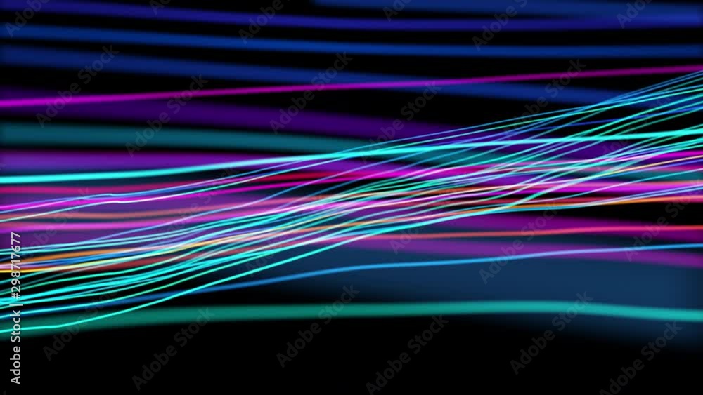 4K video. Lines abstract. Looped animation. Wave pattern. Dotted lines ...