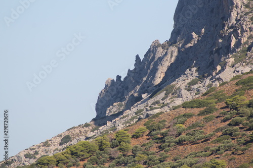 Greece, Telendos island, beautiful mediterranean resort and climbing paradise in the Aegean sea © Michael