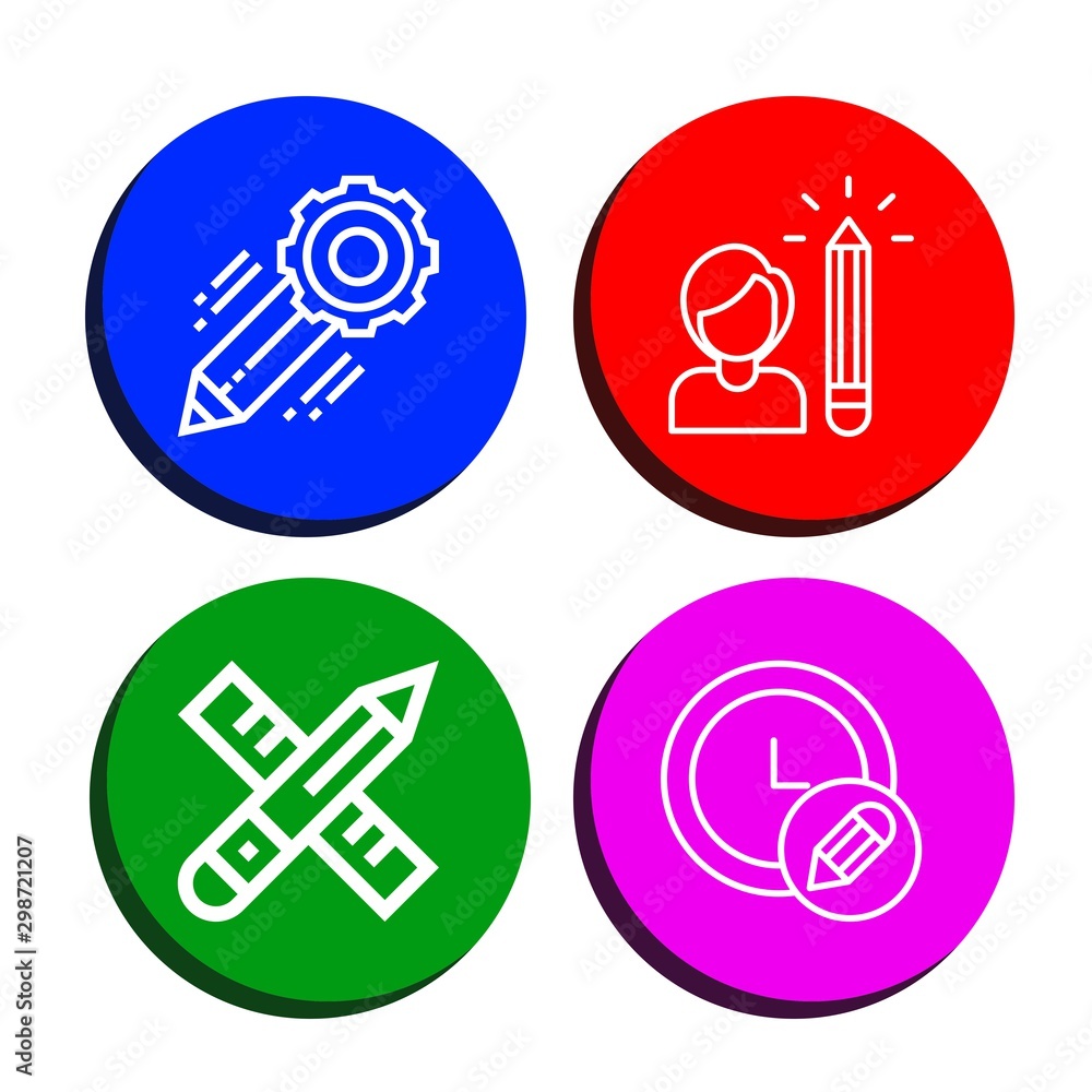 Set of graphite icons such as Pencil , graphite Set of graphite icons such as Pencil , graphite
