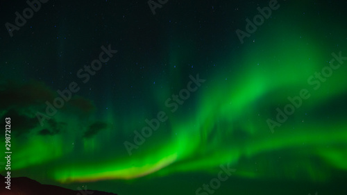beautiful aurora boreal in Lofoten Islands © tonefotografia