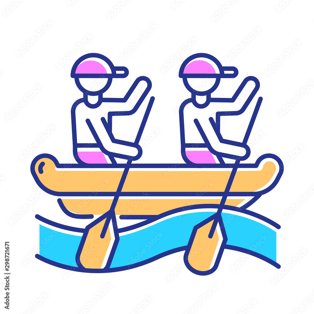 Rafting color icon Rafting color icon