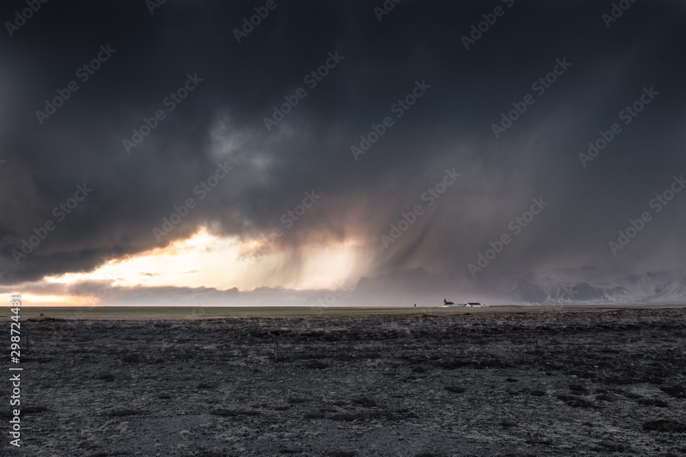 Dramatic Winter Storm in Iceland Dramatic Winter Storm in Iceland