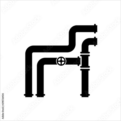 Pipe Icon, Pipe Fitting Icon, Water, Gas, Oil Pipeline, Plumbing Work