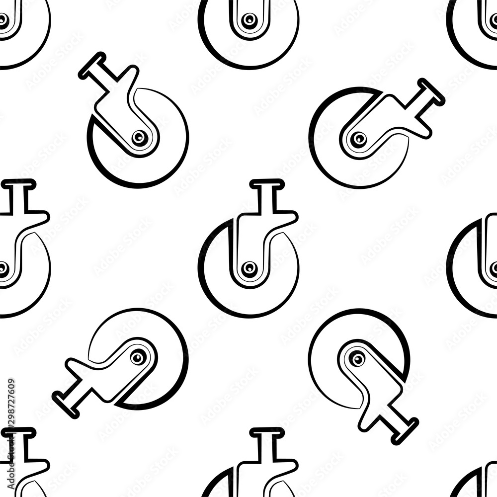 Caster Wheel Icon Seamless Pattern Caster Wheel Icon Seamless Pattern