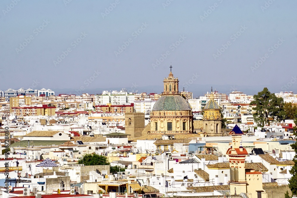 aerial view of Seville, spain
