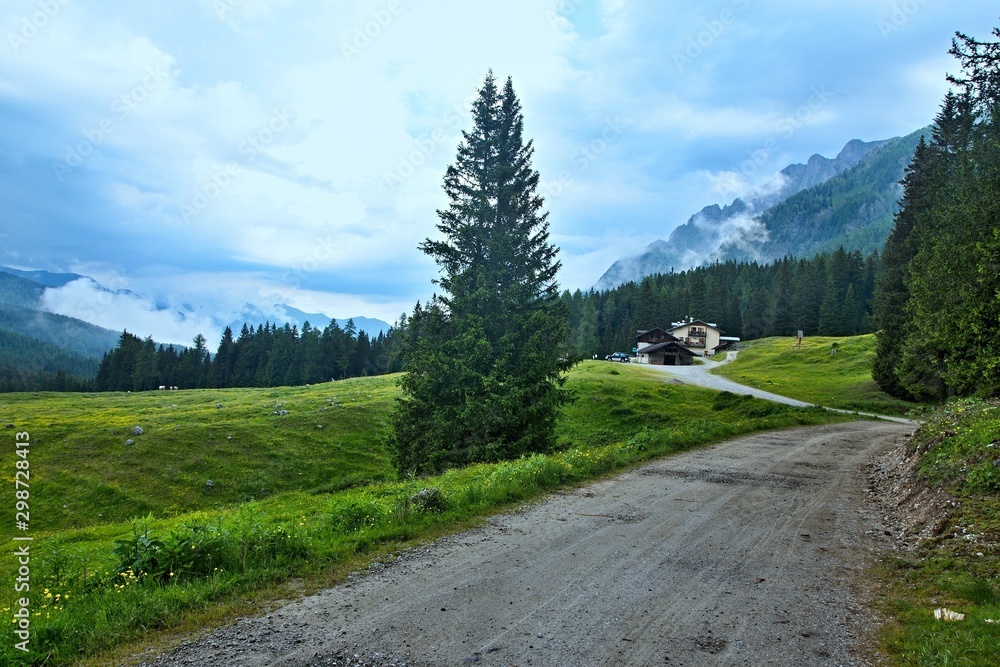 Italy-views on the path at Madonna di Campiglio