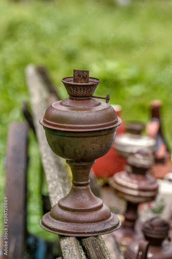 An old kerosene lamp, out of use. An old kerosene lamp, out of use.