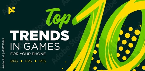 Top 10 rating banner design template. Modern Vector layout