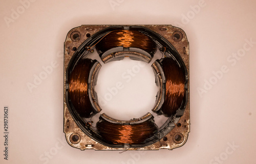 photograph of a burnt fan coil