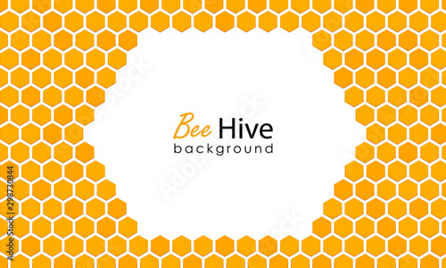 Honeycomb background. Hexagon beehive design isolated. Vector illustration