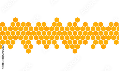 Honeycomb background. Hexagon beehive design isolated. Vector illustration